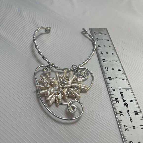 Jeff Lieb Statement Modern Wire Choker Art To Wear Necklace Signed - Picture 4 of 6